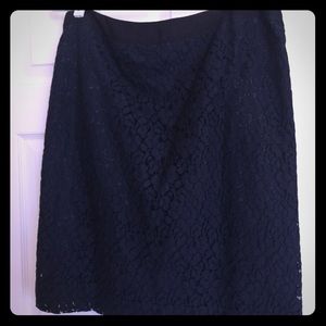 J. Crew Navy Lace Skirt